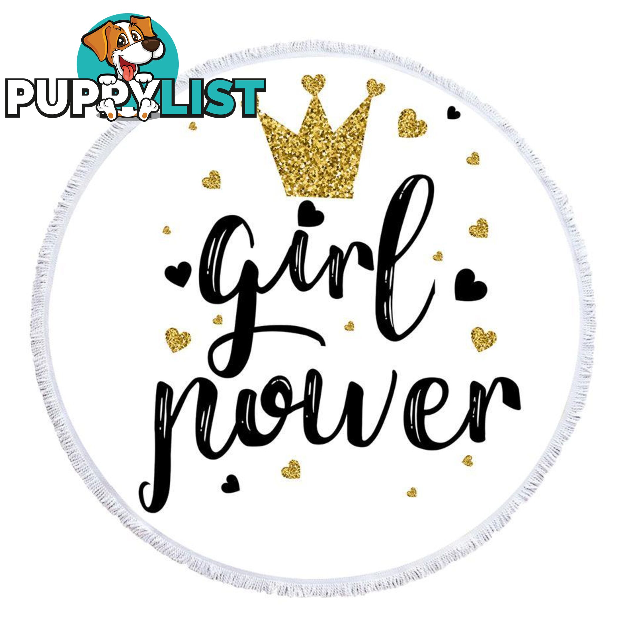 Crown Girl Power Beach Towel - Towel - 7427046343152