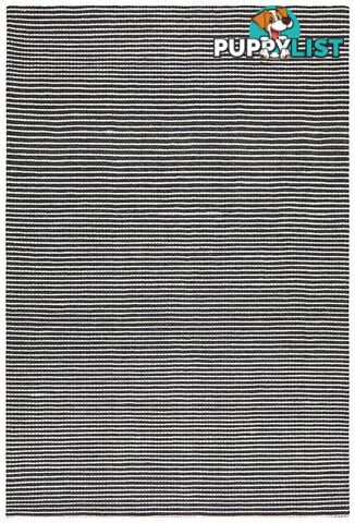 Studio Oskar Felted Wool Striped Black White Rug - Unbranded - 9375321832762