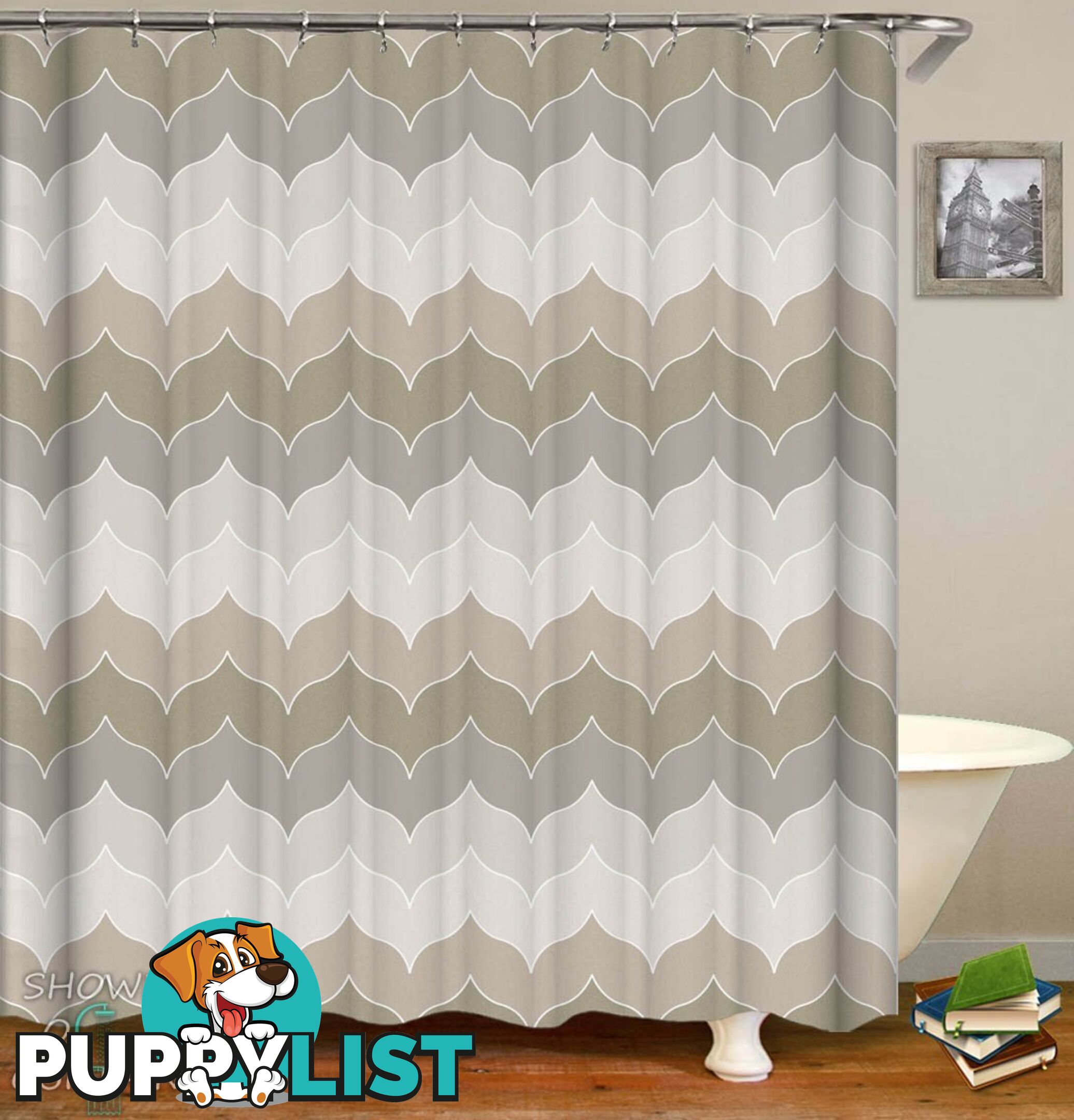 Pastel Grey Shower Curtain - Curtain - 7427046289986