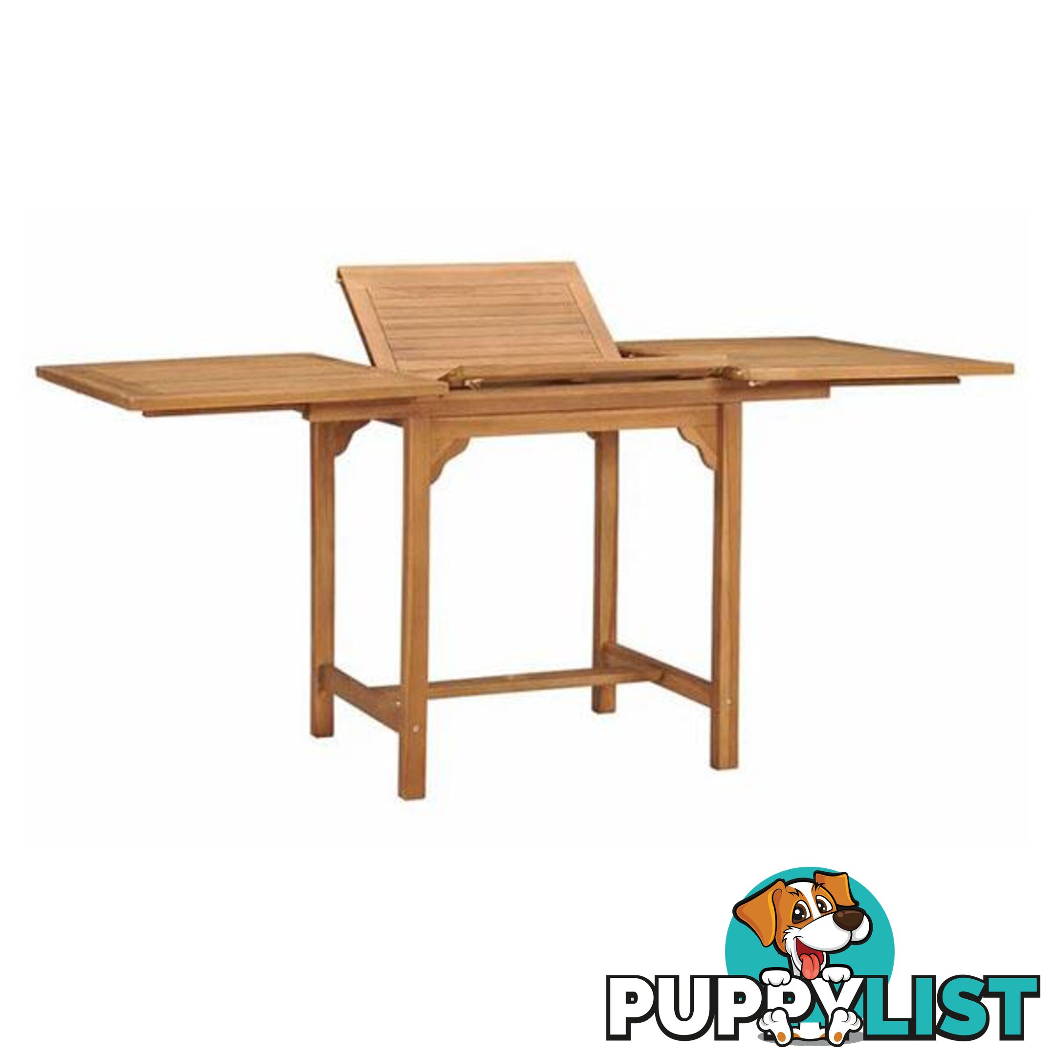 Extending Garden Table 110 To 160 X 80 X 75Cm Solid Teak Wood - Unbranded - 8719883760674