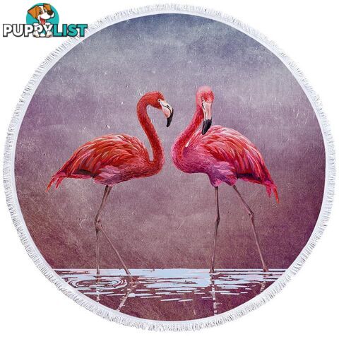 Two Flamingos Beach Towel - Towel - 7427046322706