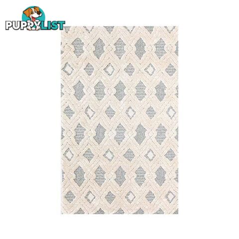 Carvan Contemporary White Grey Rug - Unbranded - 787976628505