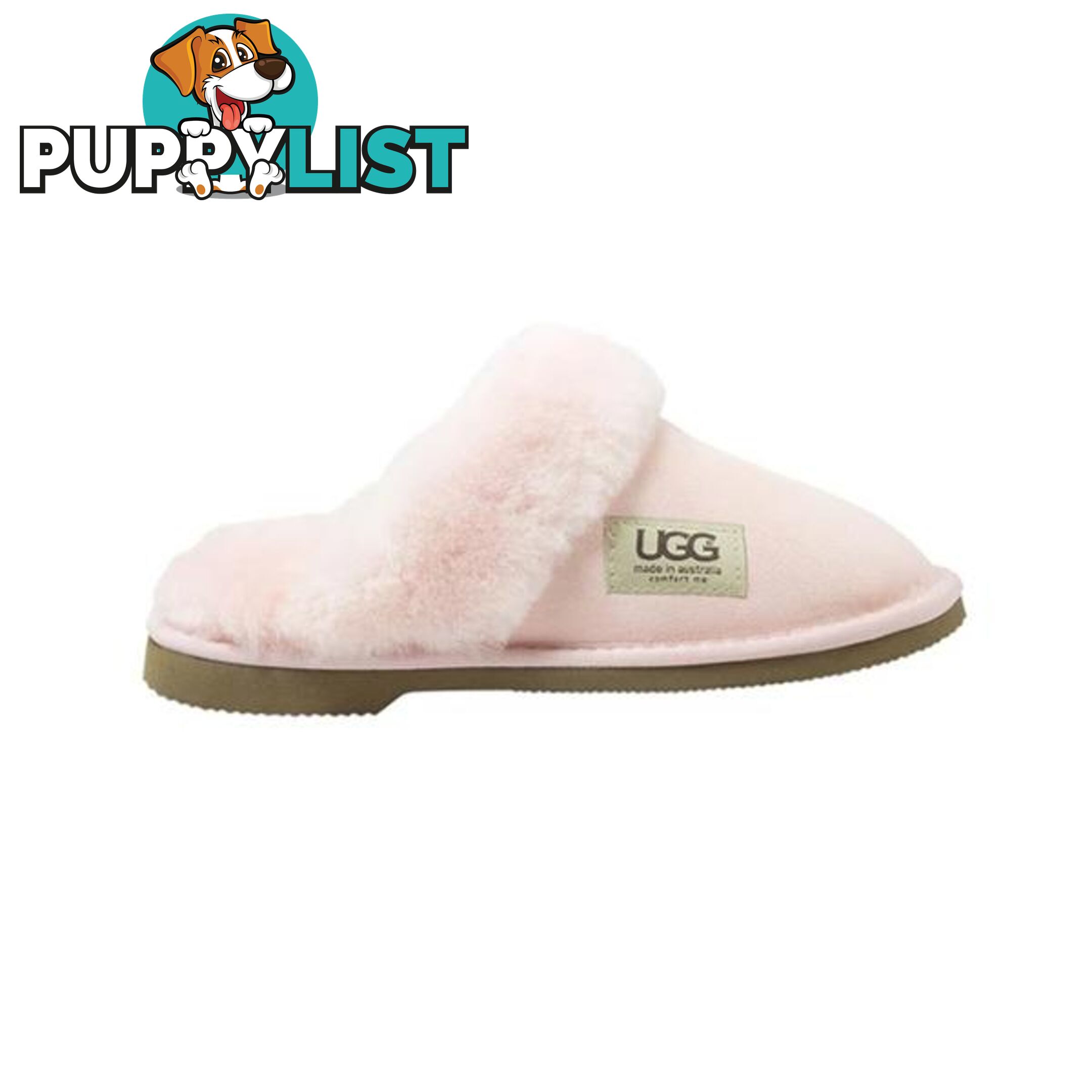 UGG Merino Sheepskin Fur Trim Scuff Memory Foam Pink - UGG - 822427523982