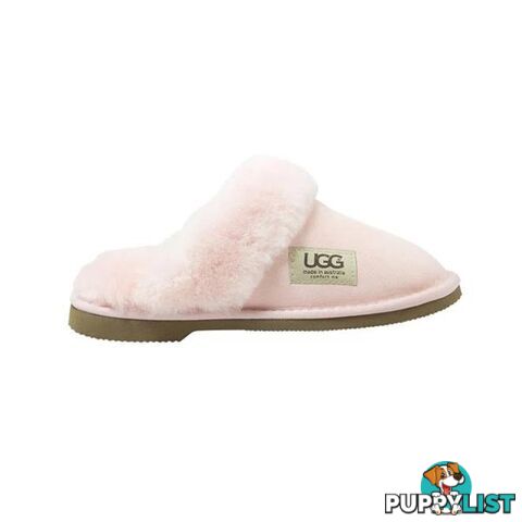 UGG Merino Sheepskin Fur Trim Scuff Memory Foam Pink - UGG - 822427523982