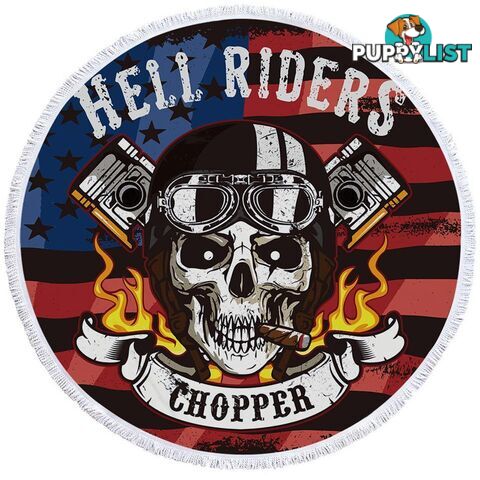 Hell Riders Biker Beach Towel - Towel - 7427046313148