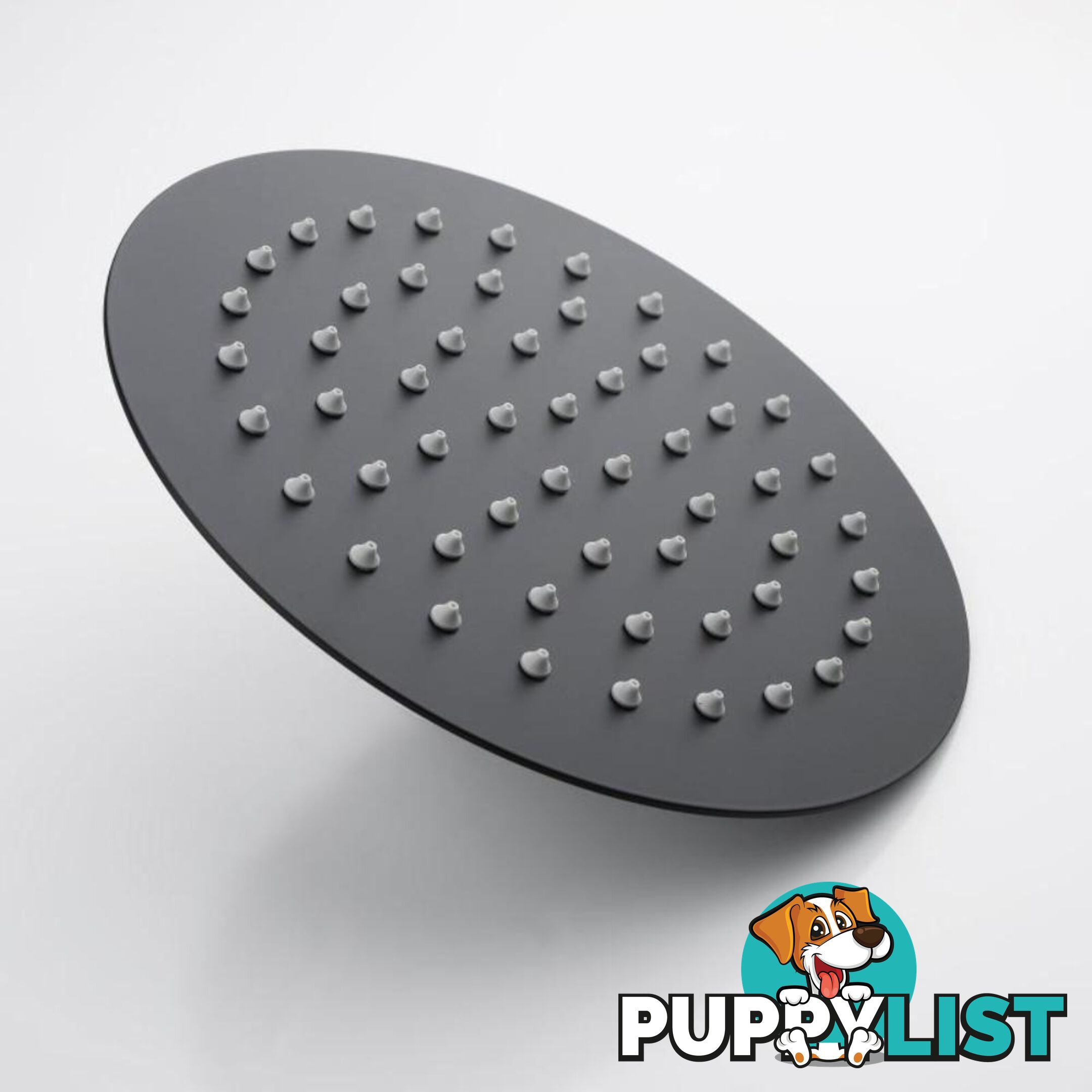 Super-slim Round Matte Black Rainfall Shower Head 200mm - Unbranded - 802405165304