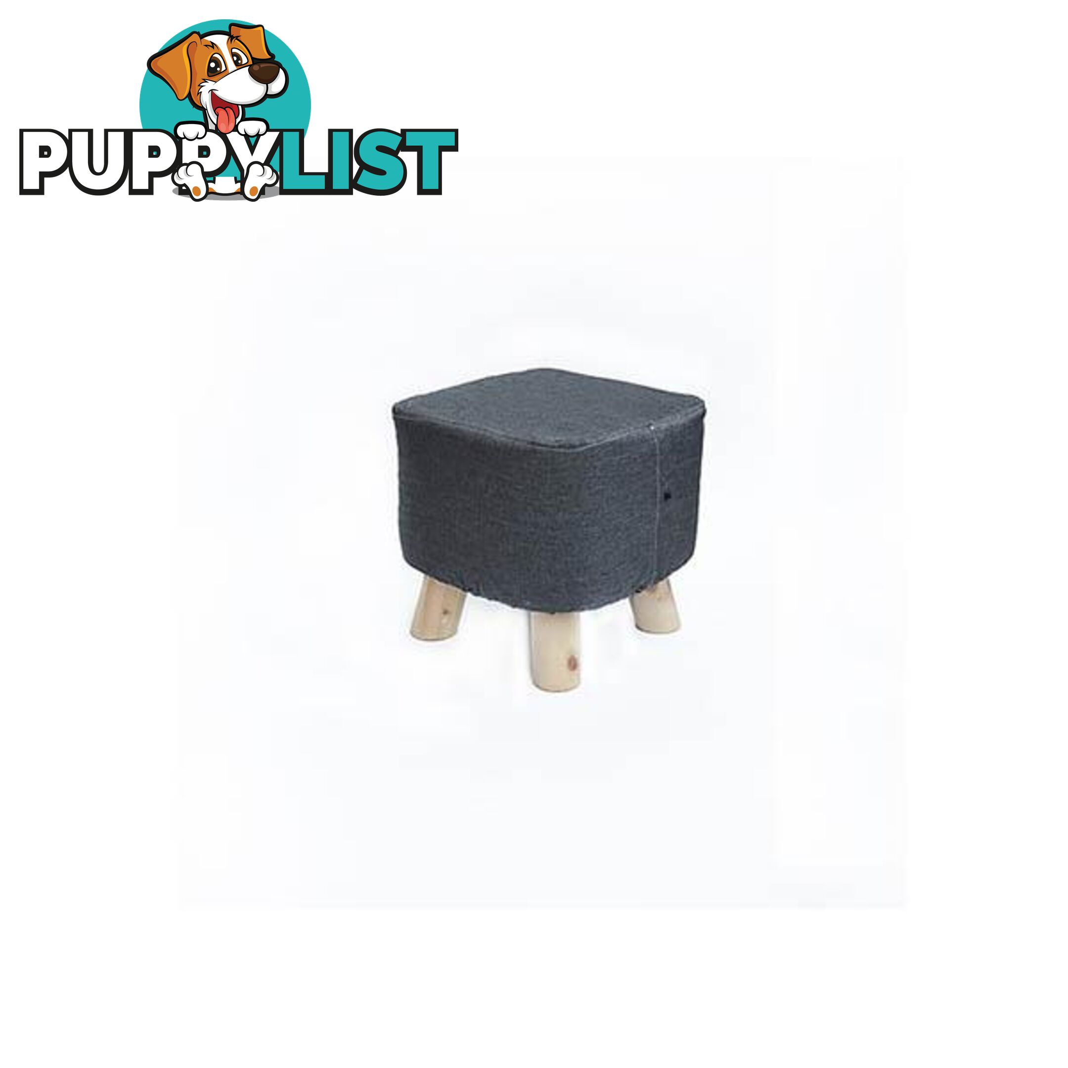 Fabric Ottoman Foot Stool Rest Pouffe Wood Storage Padded Seat - Randy & Travis Machinery - 787976577384