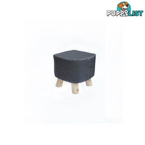 Fabric Ottoman Foot Stool Rest Pouffe Wood Storage Padded Seat - Randy & Travis Machinery - 787976577384