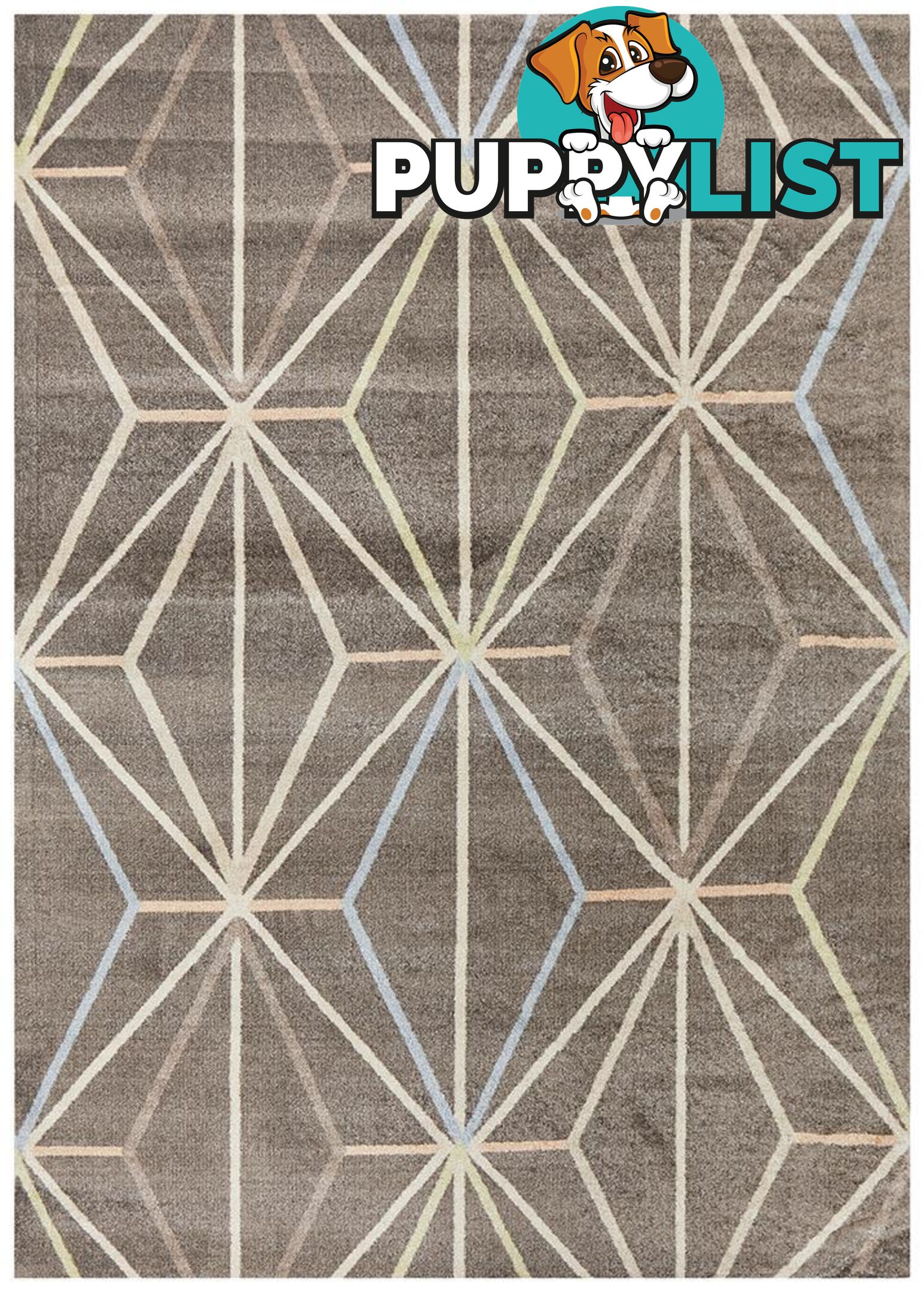 City Trance Modern Taupe Rug - Unbranded - 7427046239301