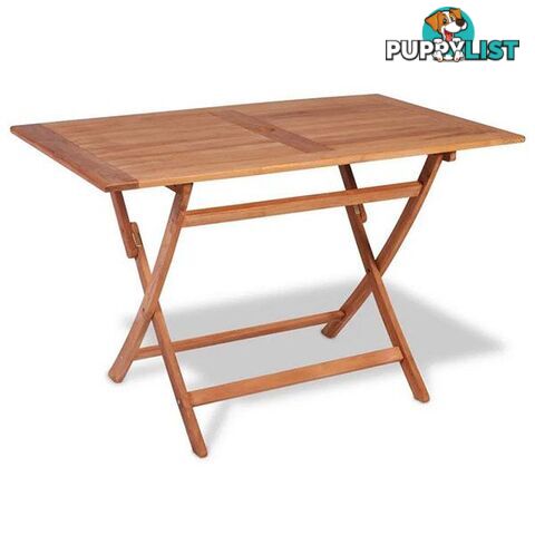 Folding Garden Table 120X70X75 Cm Solid Teak Wood - Unbranded - 8718475708124