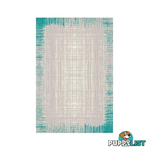 Heat Set Focus Grey Turquoise Rug - Unbranded - 7427046221955