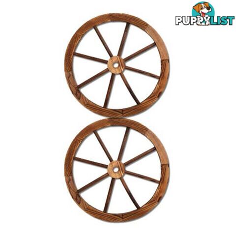 Gardeon Wooden Wagon Wheel X2 - Gardeon - 9350062174432