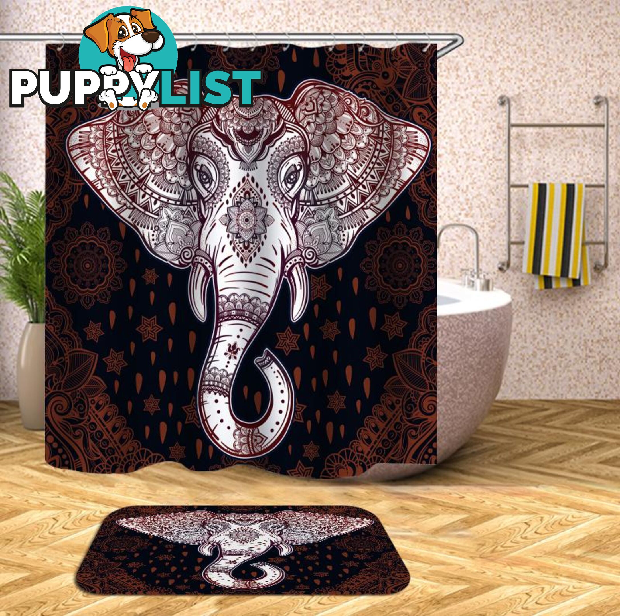 Gorgeous Indian Elephant Shower Curtain - Curtain - 7427046001618