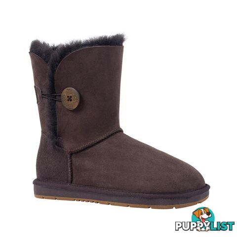 UGGS Single Button Short Sheepskin Cedar Unisex Chocolate - UGG - 822427508729