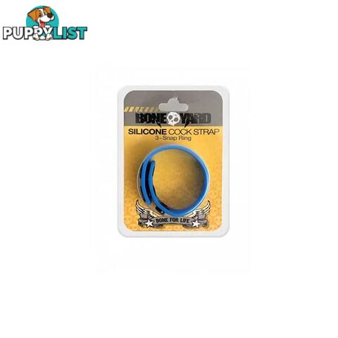 Boneyard Silicone Cock Strap 3 Snap Ring - Boneyard - 666987003047