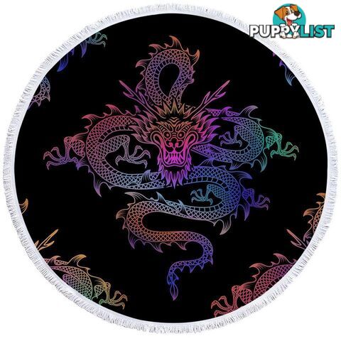 Chinese Dragon Beach Towel - Towel - 7427046312929