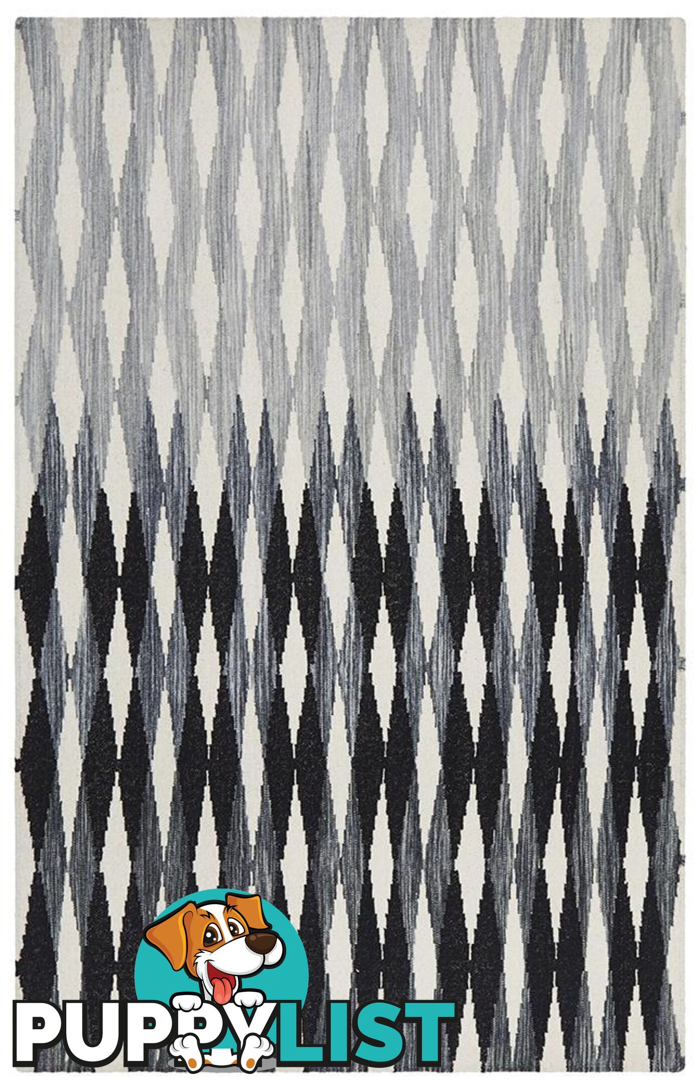 Studio Frida Uber Gradient Black Grey White Rug - Unbranded - 9375321832854