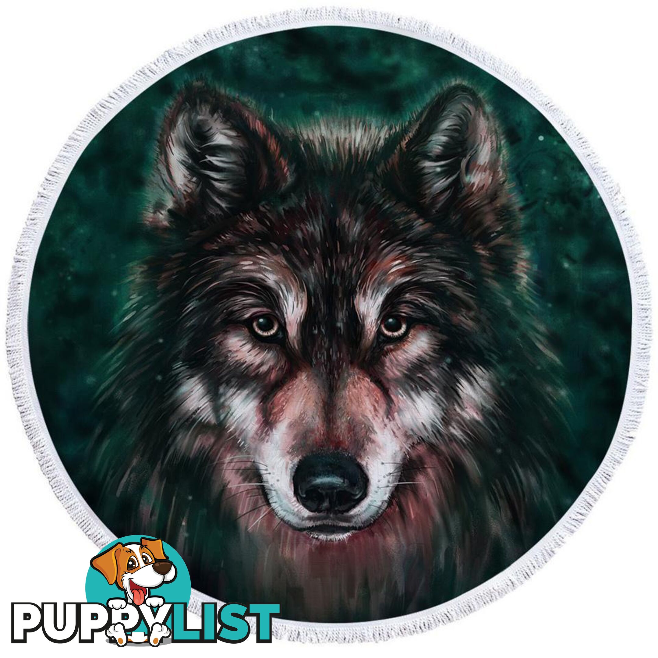 Art Painting Wolf Beach Towel - Towel - 7427046326919