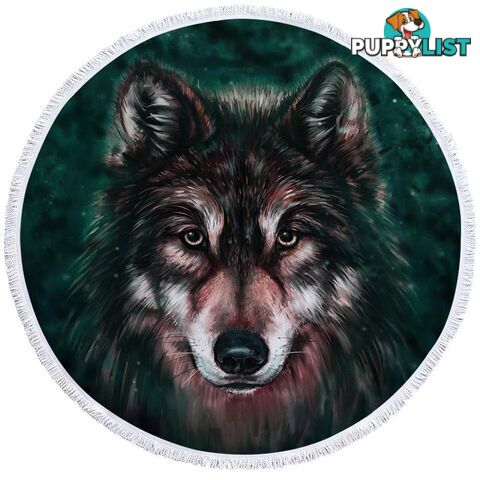 Art Painting Wolf Beach Towel - Towel - 7427046326919