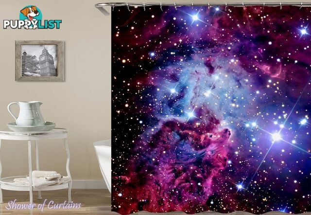 Purple Space Shower Curtain - Curtain - 7427046285582