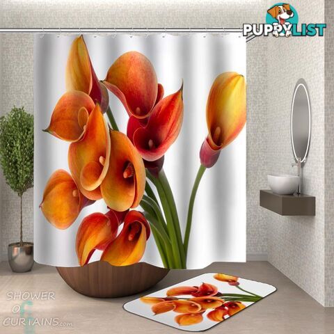 Calla Lily Shower Curtain - Curtain - 7427046282451