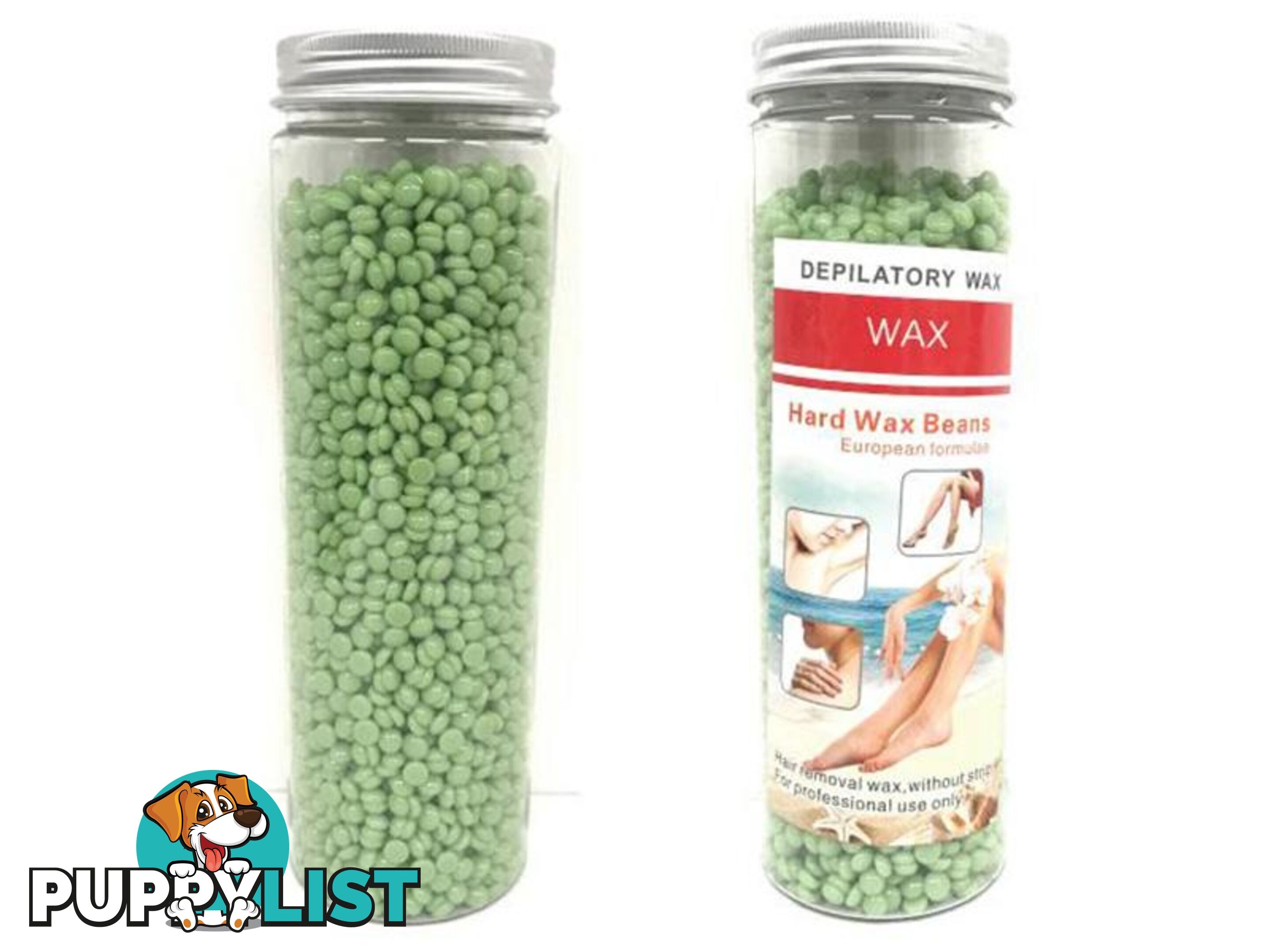 Hard Wax Brazilian Waxing Beads Beans Bottles - Aloe Vera (2x 400g) - Unbranded - 4344744371856