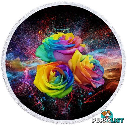 Colorful Roses Beach Towel - Towel - 7427046318167