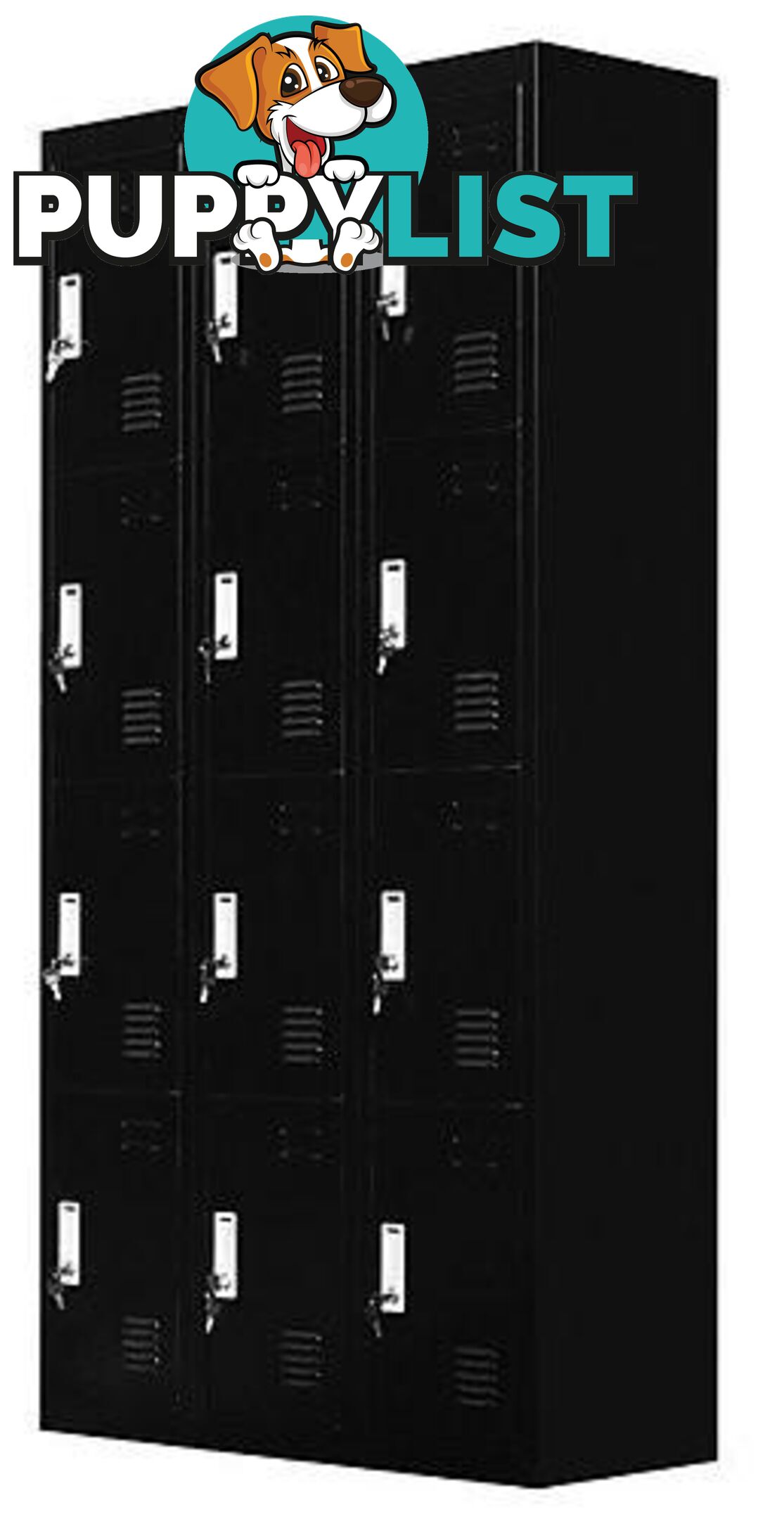 12 Door Locker - Office/Gym - Black - Unbranded - 4344744436135