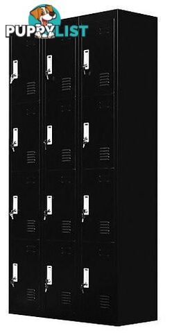 12 Door Locker - Office/Gym - Black - Unbranded - 4344744436135