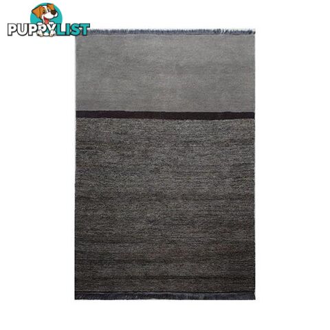 Phoenix Grey Charcoal Wool Cut Pile Rug - Unbranded - 7427005875540