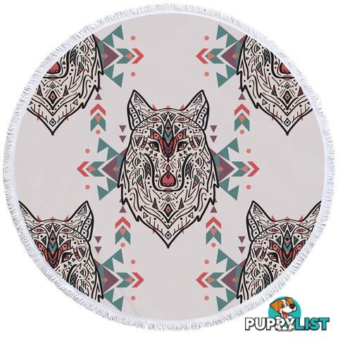 Persian Wolf Beach Towel - Towel - 7427046309103