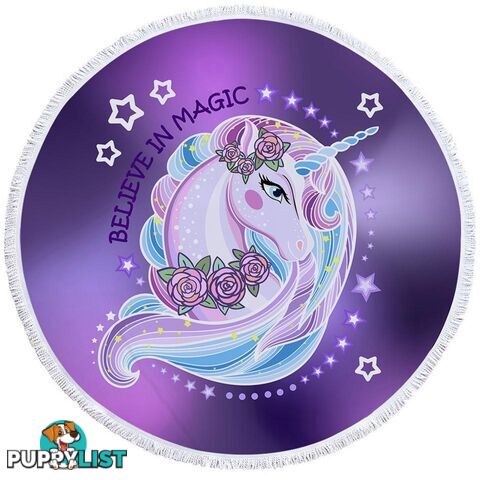 Believe in Magic Unicorn Beach Towel - Towel - 7427046323048