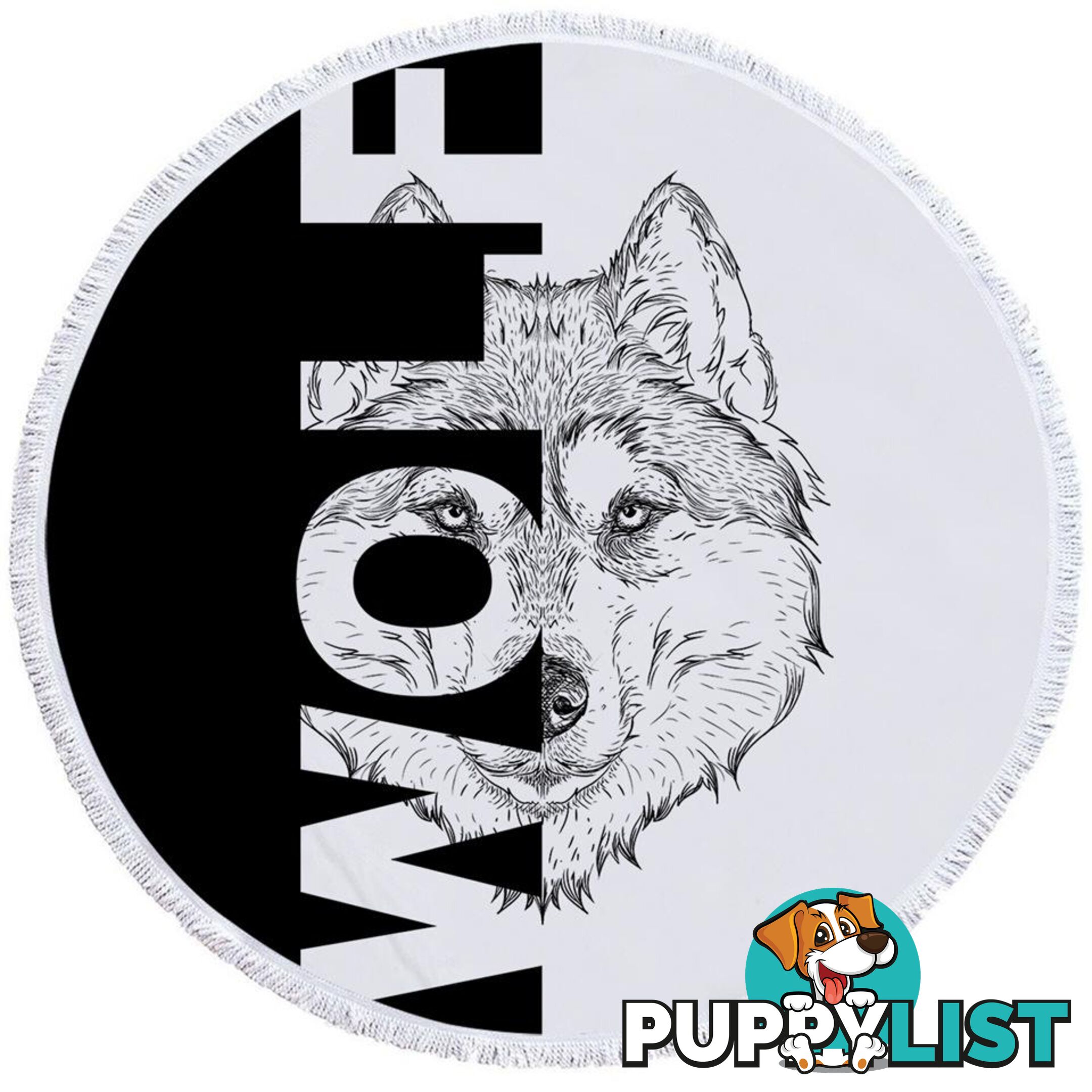 Wolf Beach Towel - Towel - 7427046344159