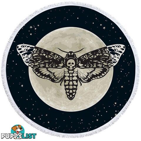 Moon Moth Beach Towel - Towel - 7427046307543