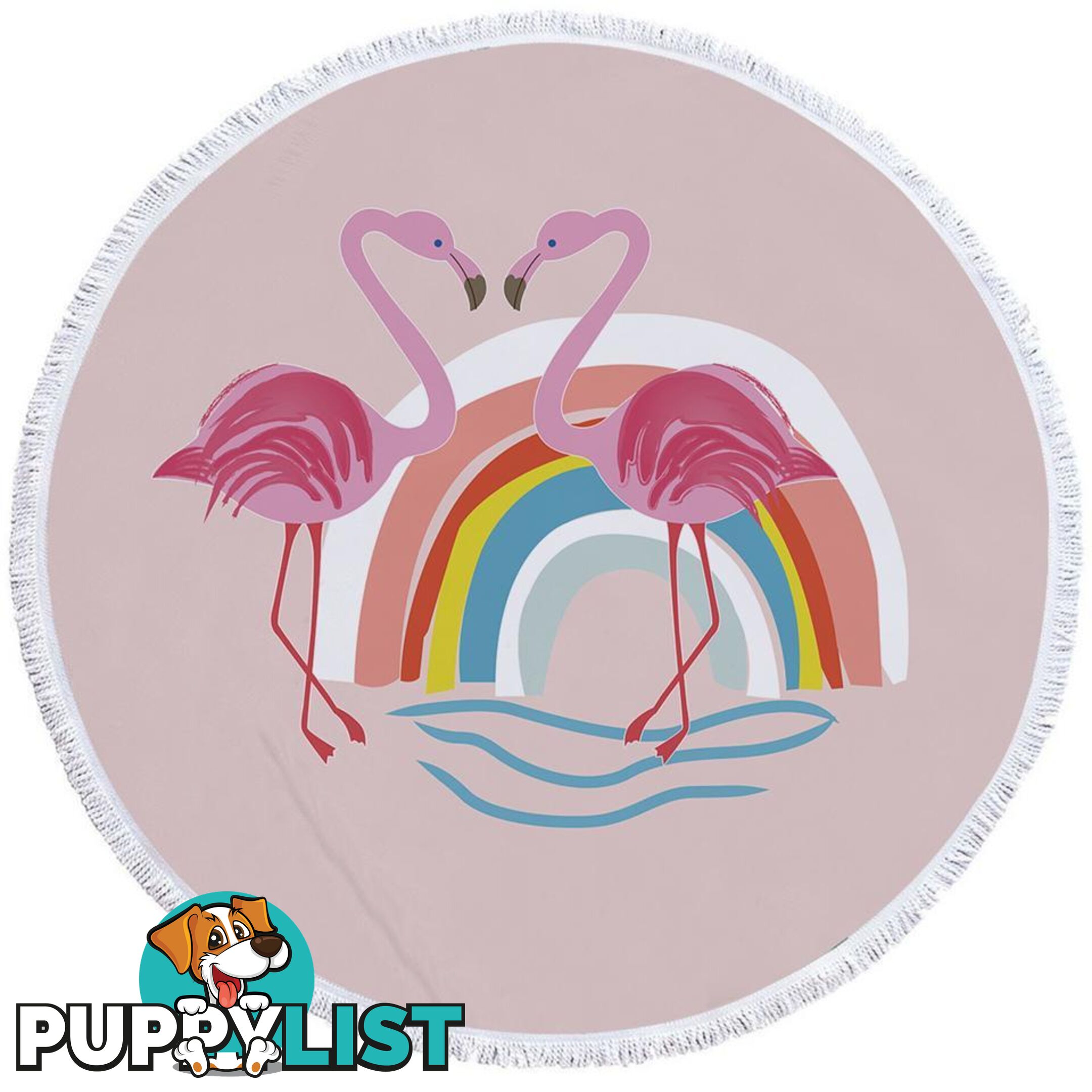 Rainbow Flamingo Beach Towel - Towel - 7427046326346