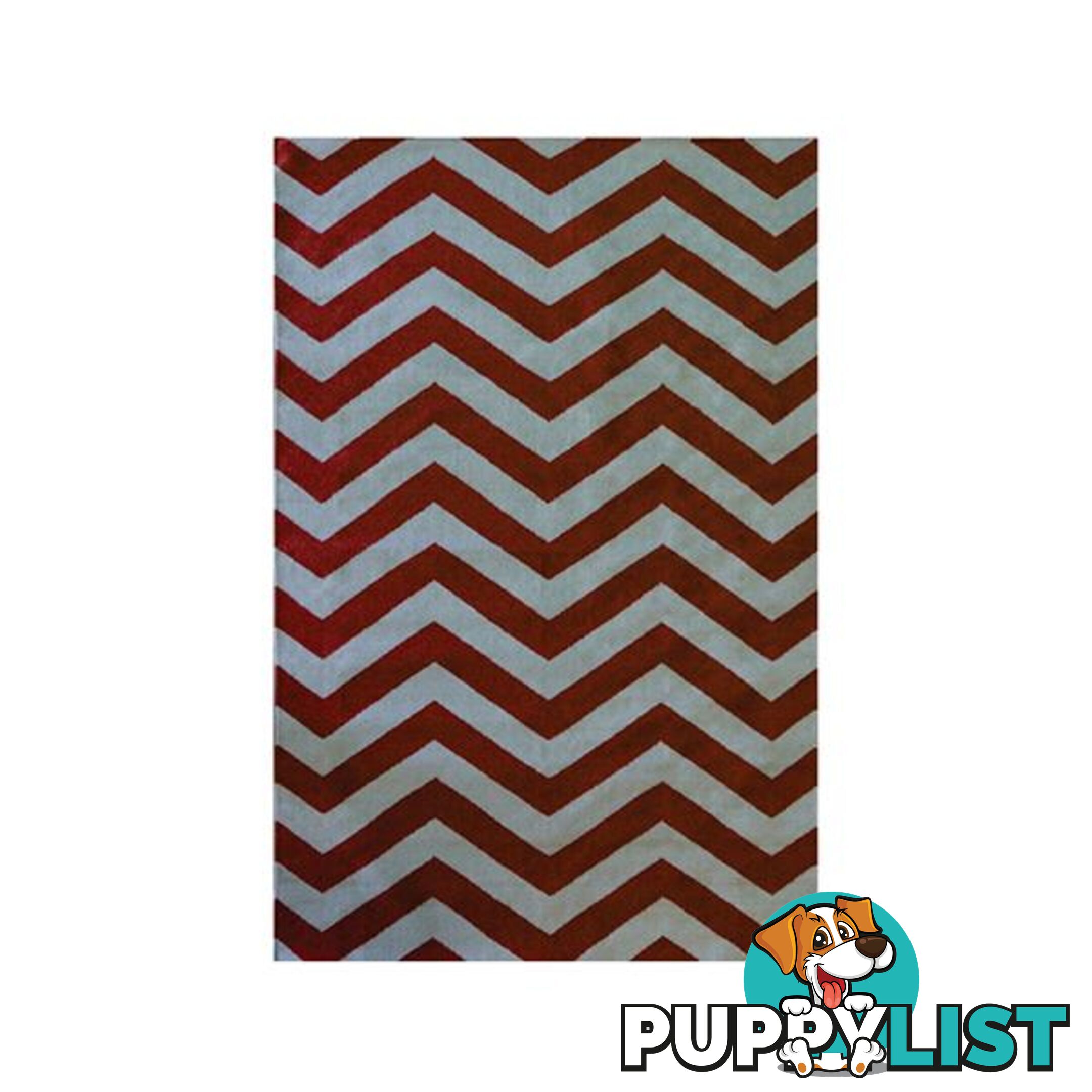 Contemporary Chevron Flat Weave Terra Rug - Unbranded - 7427046151504