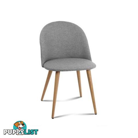 2 X Artiss Dining Chairs Light Grey - Artiss - 9350062156018