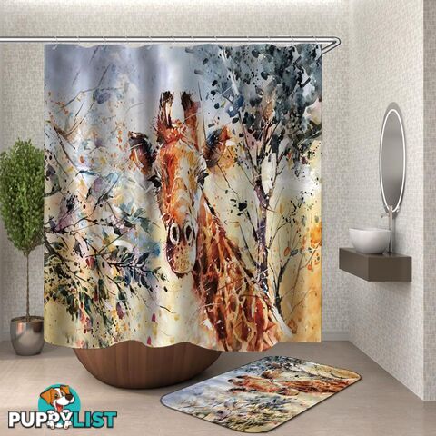Giraffe Shower Curtain - Curtain - 7427046129008