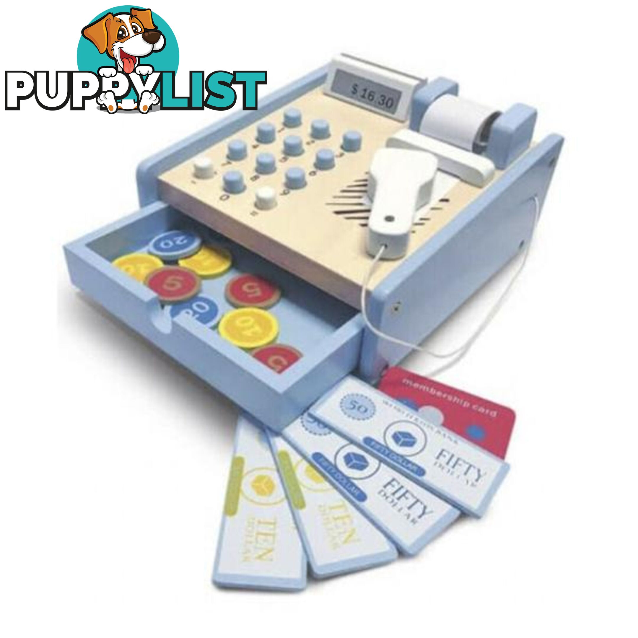 Wooden Kids Cash Register - Unbranded - 787976647919