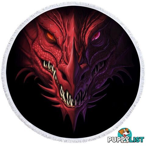 Scary Dragon Beach Towel - Towel - 7427046309813