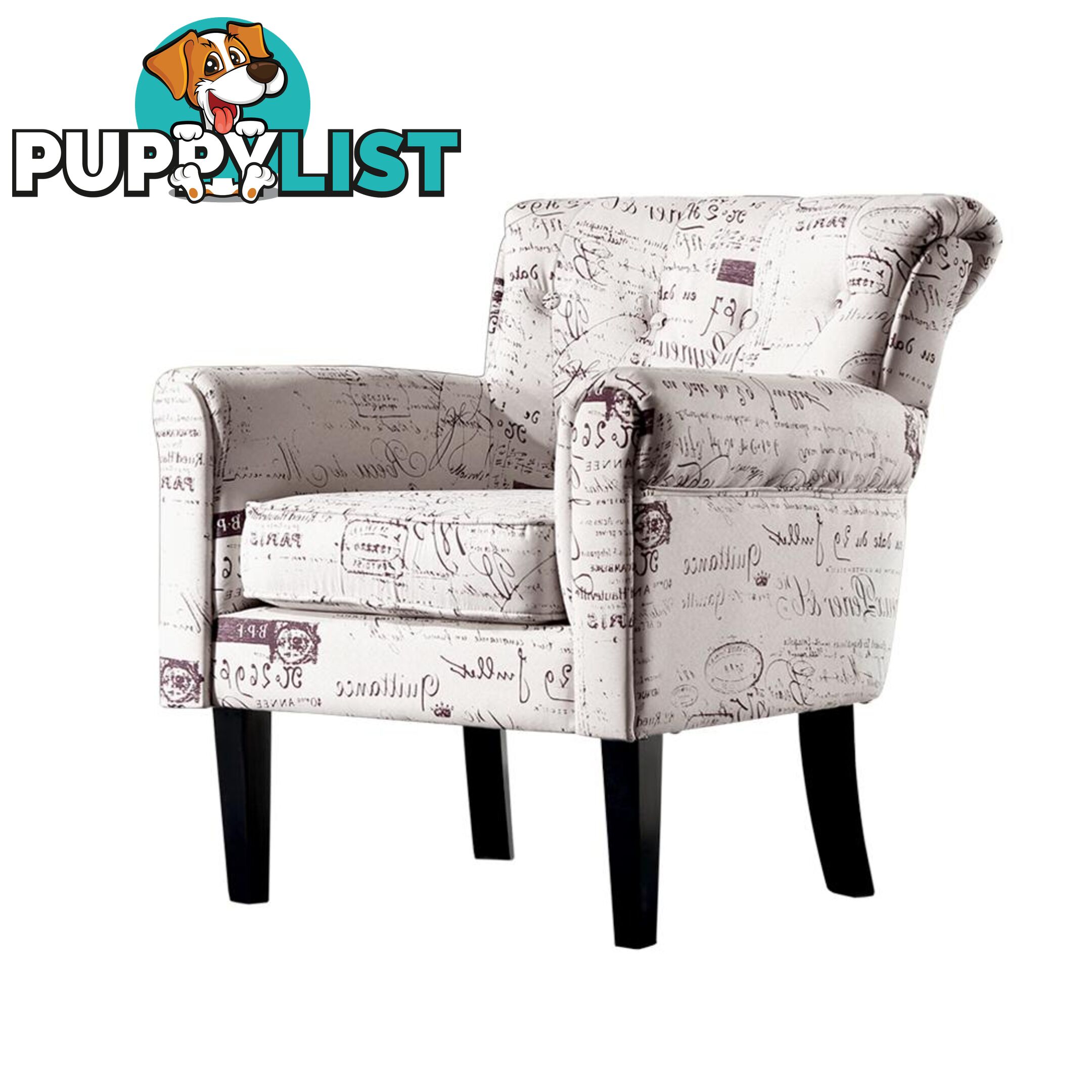 Luxury Upholstered Armchair Dining Chair Single Accent Padded Sofa - Unbranded - 766008436776