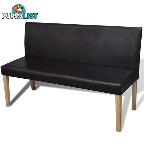 Sofa Chair Artificial Leather Bench Dark Brown - Unbranded - 9476062041144