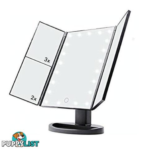 Makeup Vanity Foldout Mirror Magnifying Zoom LED - Unbranded - 9476062099763