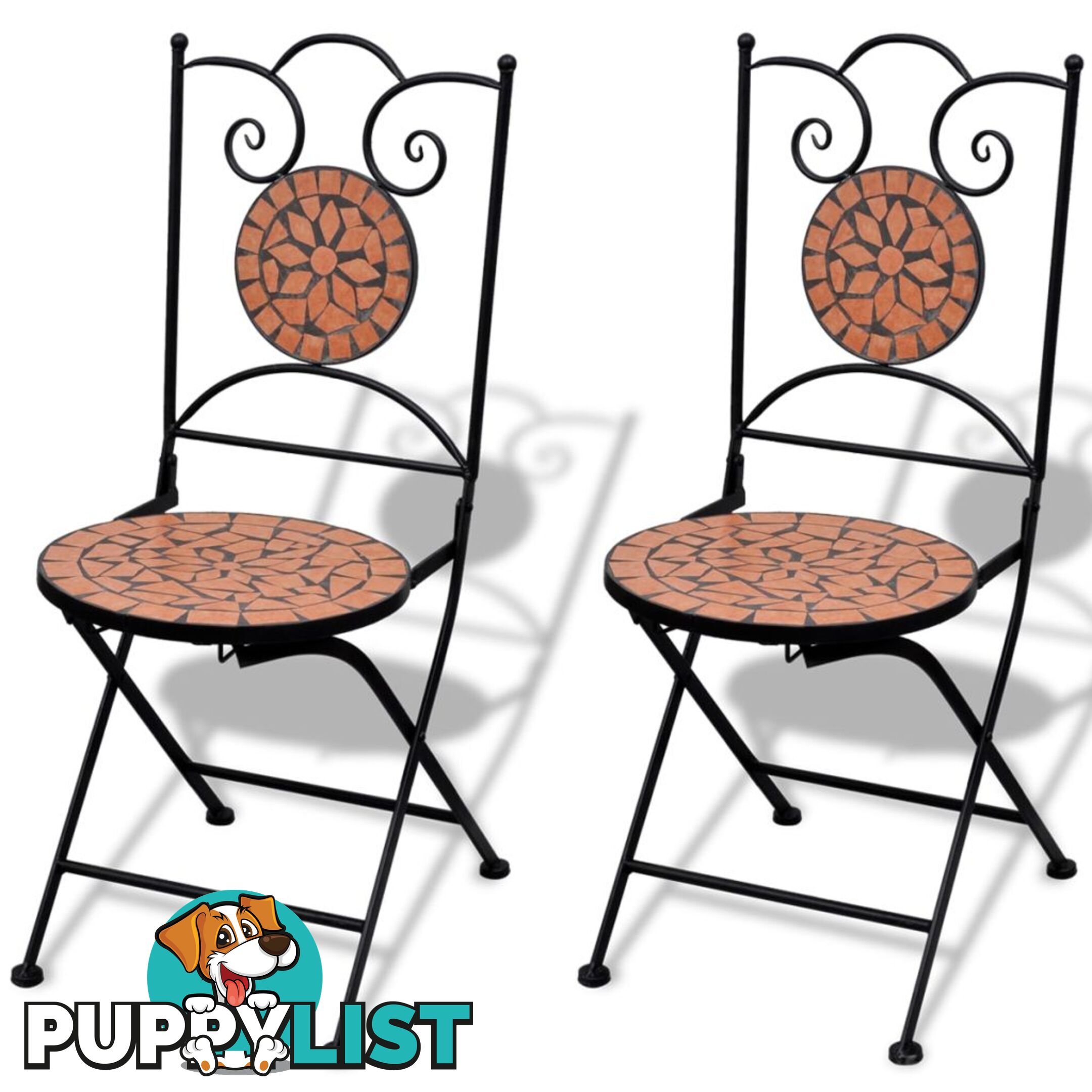 Mosaic Bistro Chair (Terracotta) Set of 2 - Unbranded - 4326500415882