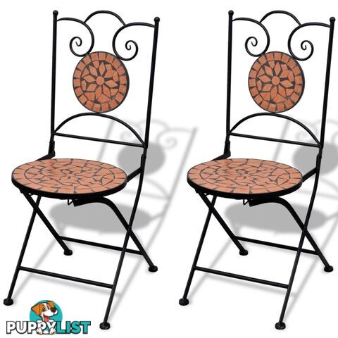 Mosaic Bistro Chair (Terracotta) Set of 2 - Unbranded - 4326500415882