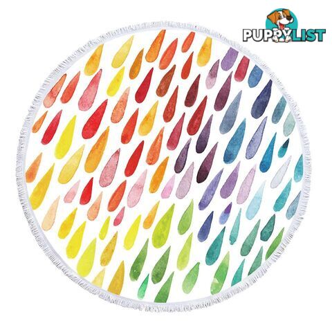 Colorful Rain Drops Beach Towel - Towel - 7427046331326