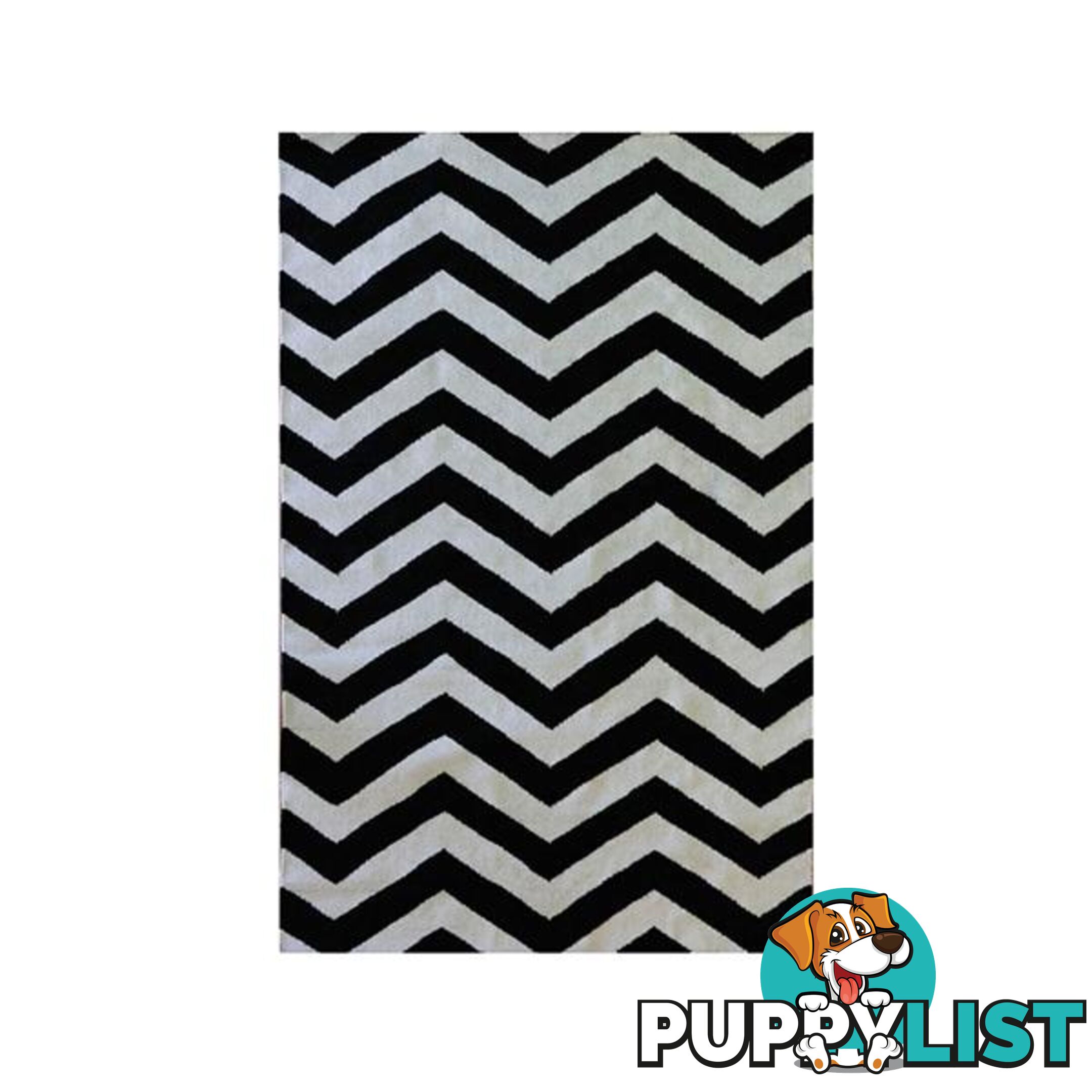 Chevron Flat Weave Grey Rug - Unbranded - 7427046154093