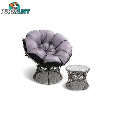 Gardeon Papasan Chair and Side Table - Gardeon - 9350062157770