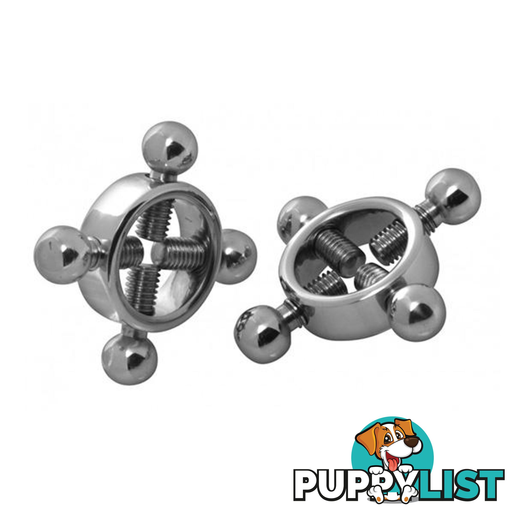 Rings Of Fire Stainless Steel Nipple Press Set Silver - Adult Toys - 848518010926