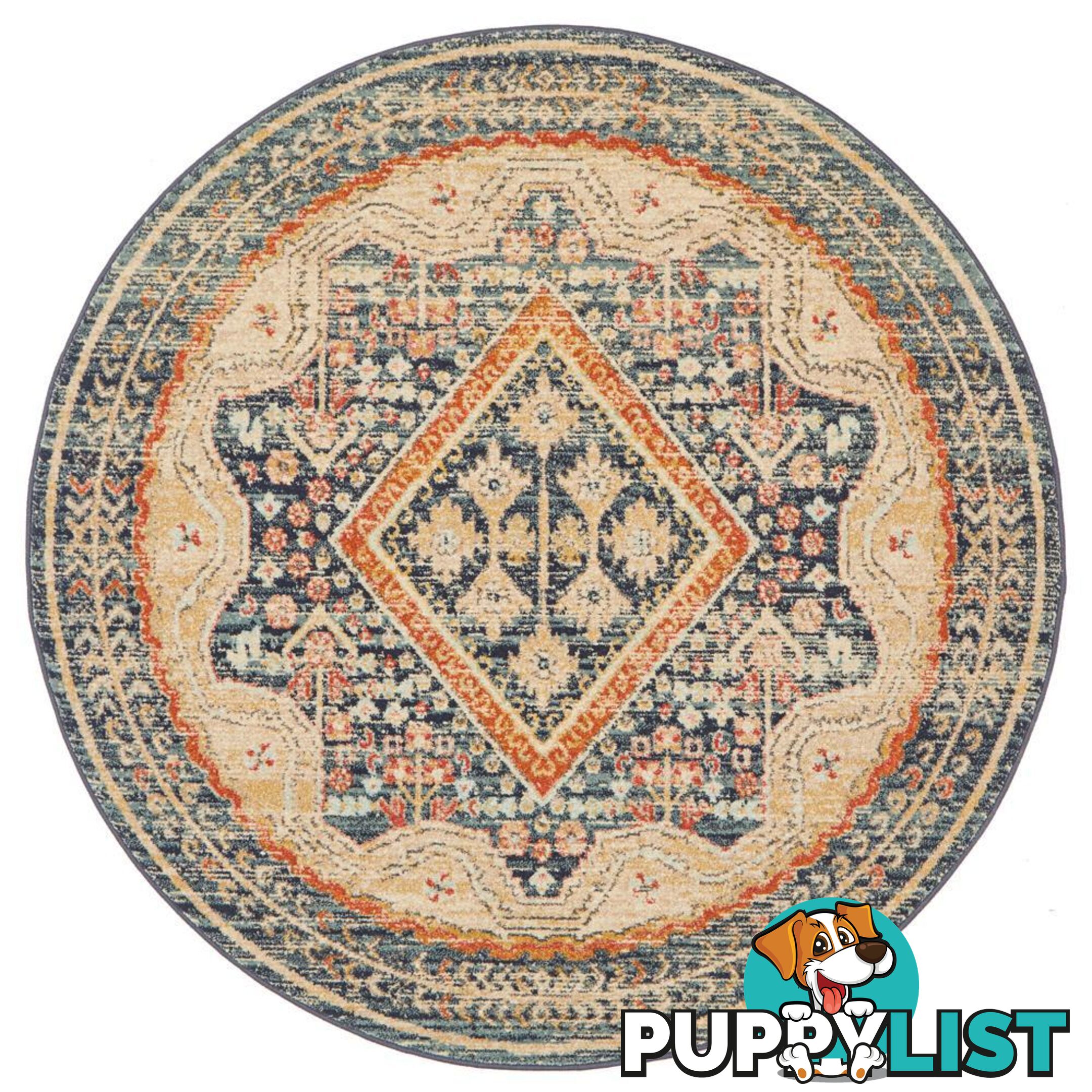 Legacy Round Soluk Mavi Rug - Unbranded - 9375321885379